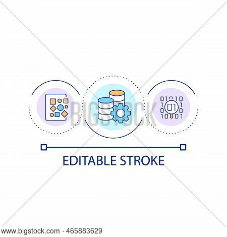 Database Management System Loop Concept Icon. Programming Code. Information Technology Abstract Idea