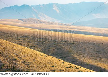 Aladaglar National Park. Cloudy Mountain Landscape. Glacial Mountains, Hills. Transmountain Trips. T