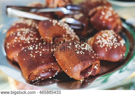 Variety Assortment Of Traditional Finnish Sweets And Pastries With Cinnamon Bun, And Cardamon Roll A