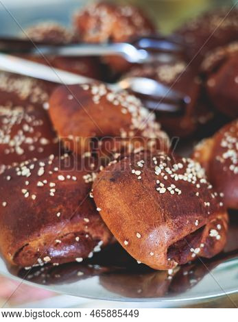 Variety Assortment Of Traditional Finnish Sweets And Pastries With Cinnamon Bun, And Cardamon Roll A