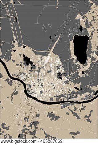 Map Of The City Of Daugavpils, Latvia
