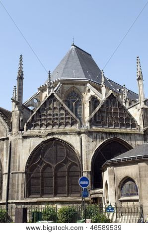 Kirken Eglise af Saint Severin i Latin Quarter Paris Frankrig historiske arkitektur