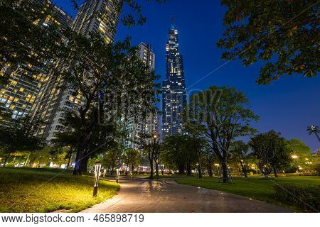 Ho Chi Minh City, Vietnam - November 08, 2022: Night View To The Saigon Icon, The Landmark 81. The S
