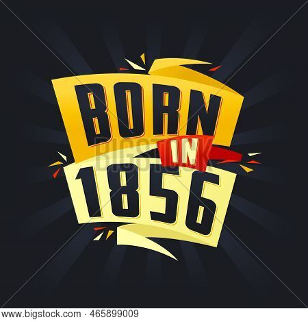 Born In 1856 Happy Birthday Tshirt For 1856 Vector Illustration