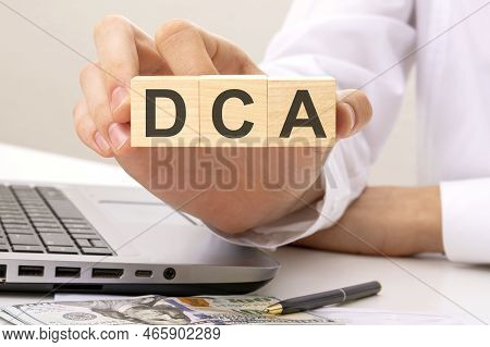 Dca - Text On Wooden Cubes, On Office Table Background