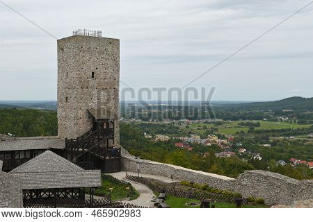 Checiny, Poland - September 14, 2022: Checiny Castle - A Royal Castle From The Turn Of The 13Th And