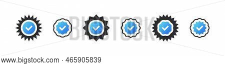 Verification Icons Set. Profile Verification. Conceptual Confirmation Icons. Icons Confirming Verifi