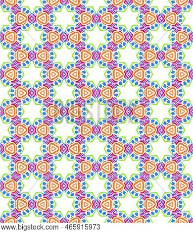Multi Color Seamless Abstract Pattern. Background And Backdrop. Multi Colored. Colorful Ornamental D