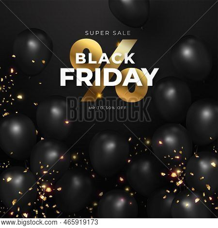 Black Friday Realistic Background Vector Design Illustration