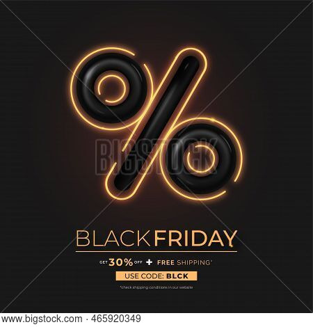 Black Friday Realistic Background Vector Design Illustration