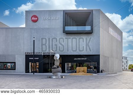 Wetzlar, Germany - 2021-10-01: Ernst Leitz Museum - Industrial Part Of Wetzlar, Headquarter From Lei