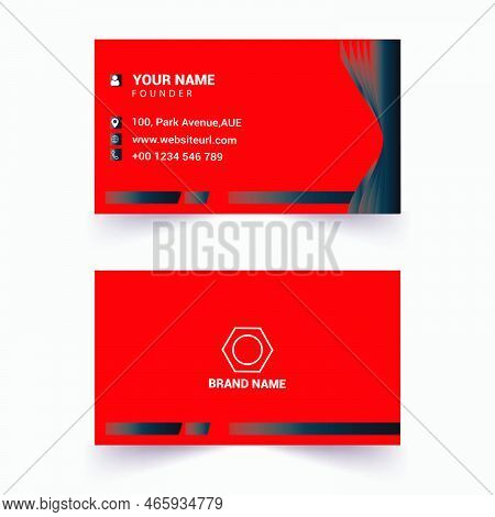 Modern Business Card Template Design. With Inspiration From The Abstract. Contact Card For Company