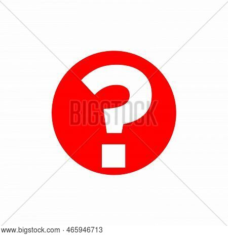 Red Question Mark Icon. Red Question Symbol.