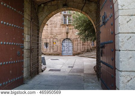 Barcelona, Spain - May 9, 2017: This Is An Arched Passage To The Courtyard Of Typical Catalan Archit