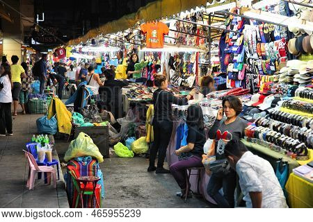Bangkok, Thailand - December 21, 2013: People Visit Patpong Night Market In Bangkok. Patpong Is The 