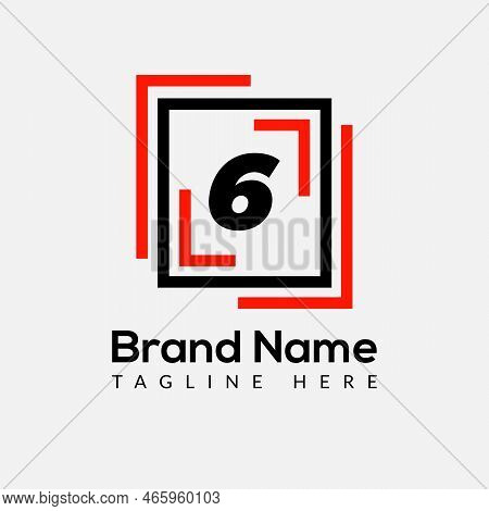 Abstract 6 Letter Modern Initial Logo Design Template