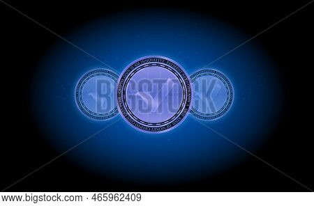 Vertcoin-vtc Virtual Currency Logo. 3d Illustrations. Coin Logo.