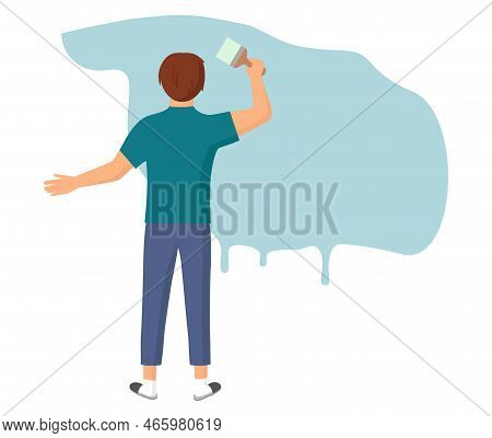 Painter Man Painting Vector &amp; Photo (Free Trial) | Bigstock