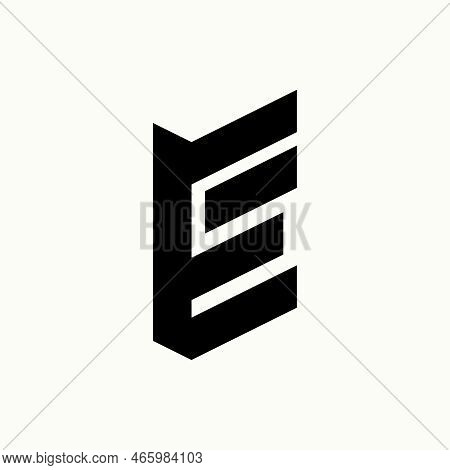 Simple And Unique Letter Or Word Ee Double Font On 3d Cut Shape Image Graphic Icon Logo Design Abstr