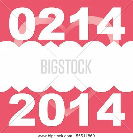 Valentine's Day 0214 And 2014 As An Illustration
