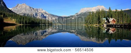 Panorama Of Emerald Lake, Yoho National Park, British Columbia, Canada