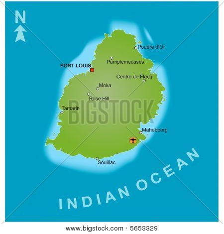 แผนที่ของมอริเชียส