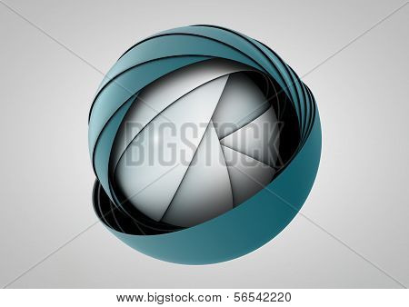 3d Abstract Globe Symbol