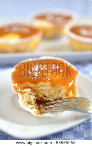 Small Caramel Cheesecakes with fleur de sel