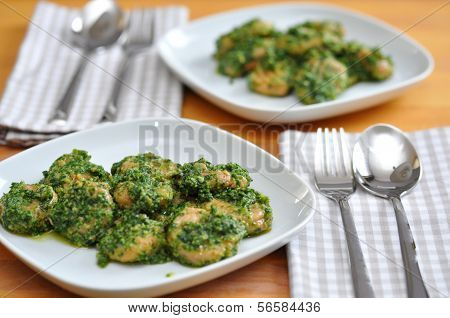 Potato gnocchi with pesto