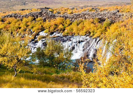 Hraunfossar Waterfall, Iceland