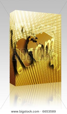 Dotcom illüstrasyon kutu paket