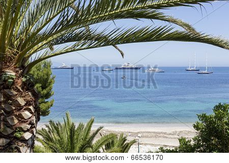 Yachts At Roadstead Of Saint Jean Cap Ferrat