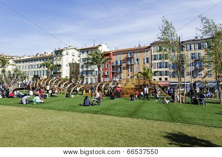 Playground At Promenade Du Paillon, Nice