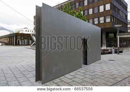 The Swiss Fountain By Roman Signer In Vaduz