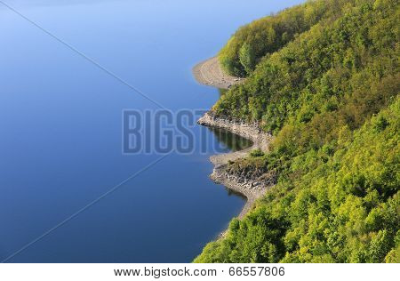 Nice Bakota lake shore, West Ukraine.