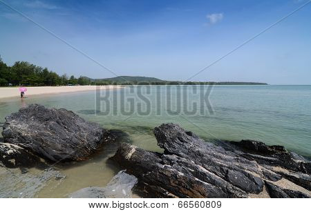 Samila Beach In Songkhla Province, Thailand