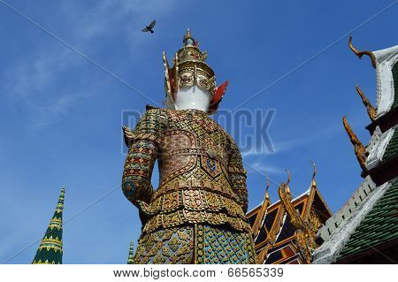Backside of guardian giant, Wat Phra Kaew, Bangkok