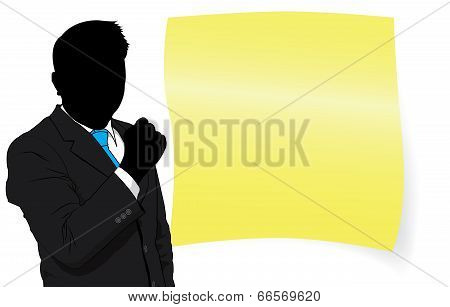 Business Man And Paper