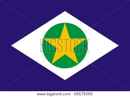 State flag of Mato Grosso in Brazil.