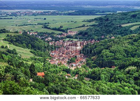 Alsace View From The Top Of Hill