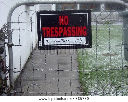 No Trespassing