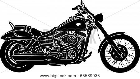 Detailed Motorcycle Silhouette