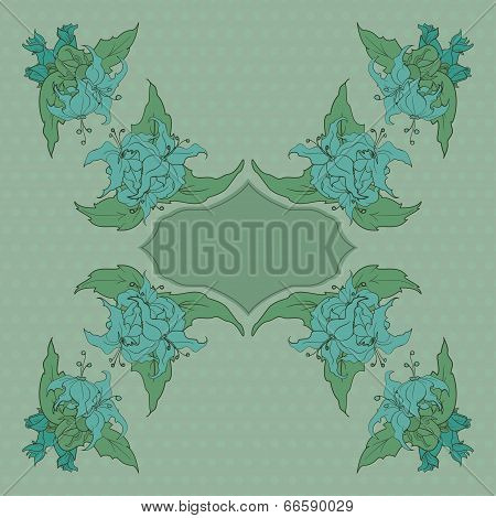 Card With Template For Your Text