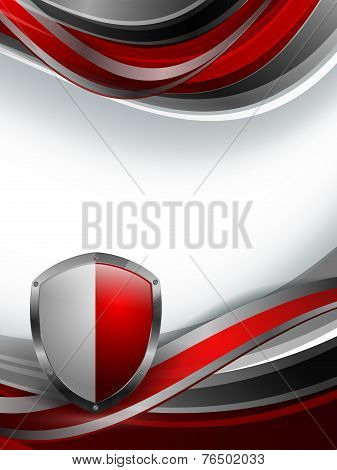 abstract vector template with shield