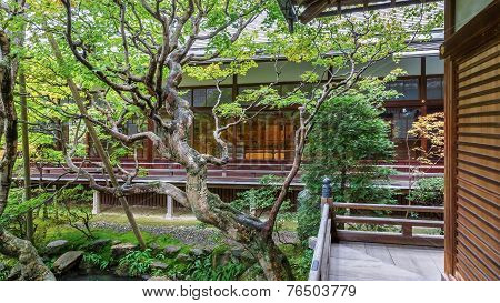 Garden at Eikando Zenrin-ji Temple in Kyoto Japan