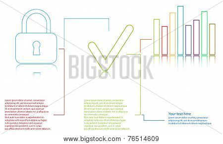 Info graphic tepmlate on white background