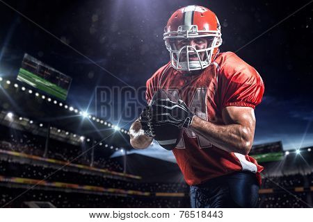 American football sportsman player in stadium