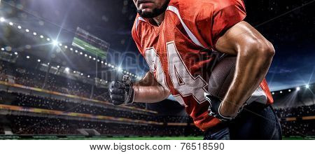 American football sportsman player in stadium