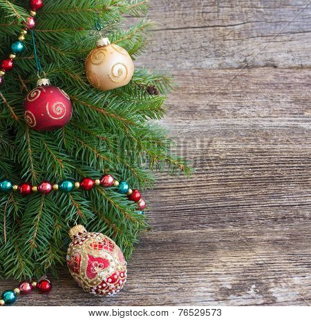 decorated fir tree spruice