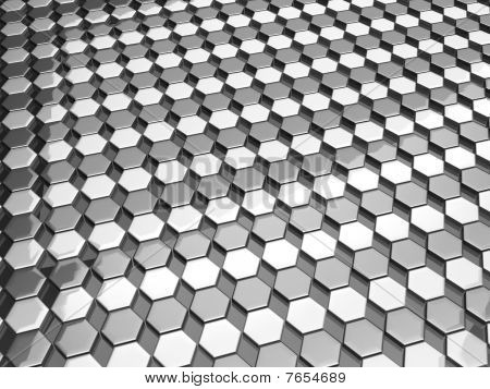 Hexgon Silber-Muster Hintergrund